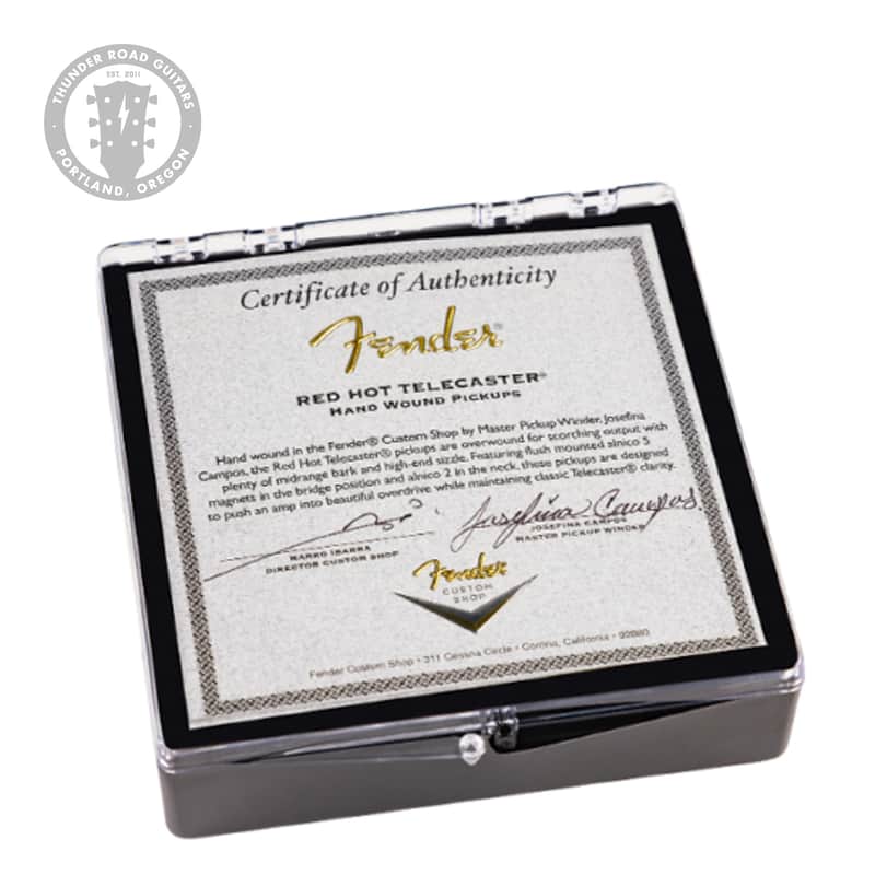 New Fender Custom Shop Josefina Campos Hand-Wound Red Hot Telecaster Pickup Set Signed by Josefina image 1