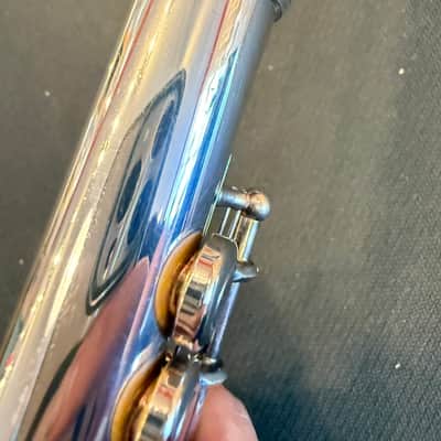 Yamaha YFL-461 Intermediate Open Hole Flute w/Offset G and B-Foot Early 90s - Silver image 12