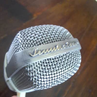 Vintage Script Logo Sennheiser MD 421-HL Cardioid Dynamic Microphone 1960s White image 1