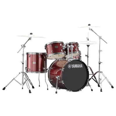 Yamaha Rydeen Burgundy Glitter 20" Shell Pack Hardware and Cymbals image 7