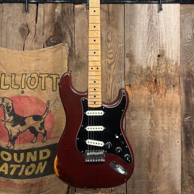 Fender Stratocaster Hardtail with Maple Fretboard 1979 - Wine image 5