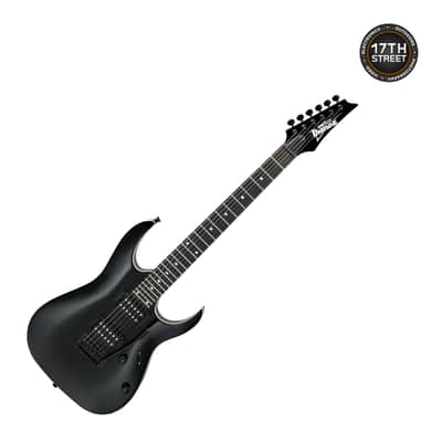 Ibanez 6-String Solid-Body Electric Black Night Guitar, Right Handed Bass Bundle image 6
