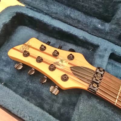 HK Wolf Natural 7 string guitar with case image 4