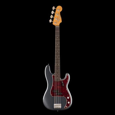 Fender Limited Edition Vintera II Road Worn '60s Precision Bass Charcoal Frost Metallic with Case image 2
