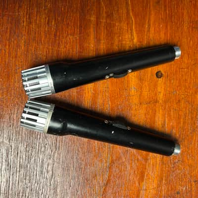 1967 Teisco Sound Research Labs DM-108 stero microphone pair vintage cardioid dynamic w/ lo-z transformer ( electro voice 666 and Shure Sm57 combined ) image 3