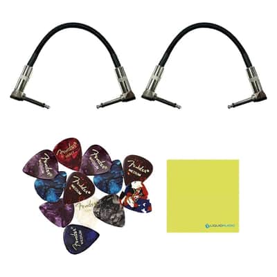 BOSS EQ-200 Graphic Equalizer Pedal Bundle with 2x 6" Right Angle Patch Cables, 12 Guitar Picks & Polishing Cloth – Dual-Channel 10-Band EQ with Memory, Stereo I/O & Graphic Display image 6