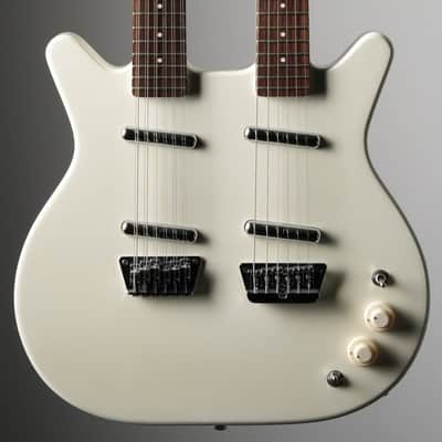 Danelectro Doubleneck 6/12 Electric Guitar - White Pearl image 1