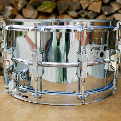 Sonor D-508 D508 Phonic 14" x 8" 10-Lug Ferro-Manganese Steel Snare Drum RARE image 9