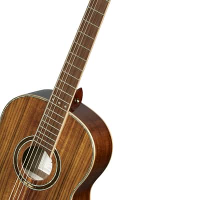 Ortega RE30TH-ACA 30th Anniversary Series AAA Acacia Top Nato Neck Nylon 6-String Classical Acoustic-Electric Guitar w/Gig Bag image 8