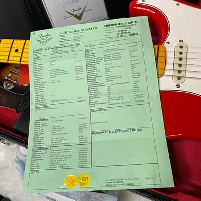 NEW! Fender Custom Shop Special Run '69 Stratocaster NOS Finish - Handwound P/U's - Ferrari Red - Reverse Matching Headstock - 8 lbs - Authorized Dealer - One OFF! SUPRE RARE! G06974 image 15