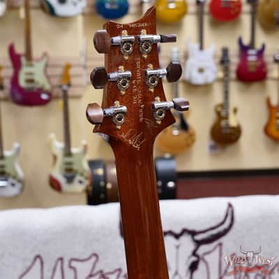 Paul Reed Smith PRS Private Stock #11318 Custom 24 Spalted Maple Top Natural with Dark Cherry Glow 7.65 LBS image 10