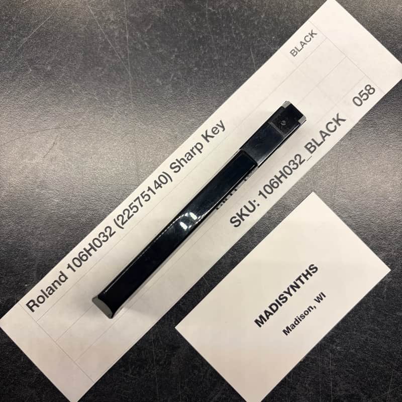 ORIGINAL Roland Replacement SHARP/BLACK Key (106H032) for Juno-6/60/106, Jupiter-6/8, HS-60, SH-101, VK-09, JX-3P, HS-10/Juno-1, System 100m 184, etc image 1