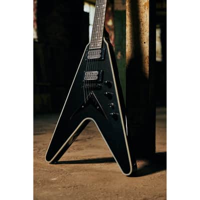 Epiphone Dave Mustaine Signature Flying V Custom Guitar w/ Seymour Duncan Pickups - Black Metallic image 9