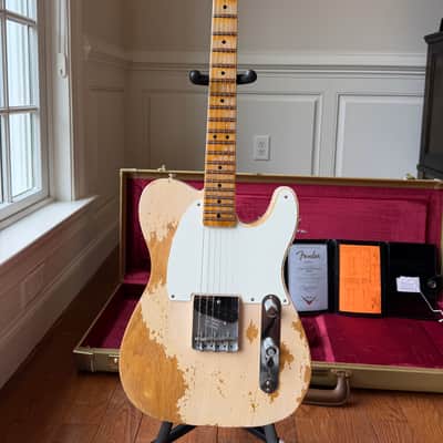 2024 Fender Custom Shop Esquire Telecaster 50s Limited Edition Super Heavy Relic - Aged White Blonde image 4