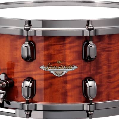 ~LIMITED EDITION~ Tama Starclassic Bubinga 6.5x14 Snare Drum in Figured Gloss African Cherry with Black Nickel Hardware *IN STOCK* image 1