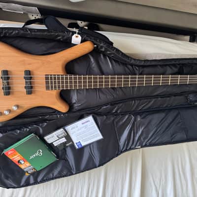 Warwick RockBass Corvette Basic Bass Guitar - Natural 4-string Electric Bass with Alder Body, Maple Neck, Wenge Fingerboard, and 2 Single-coil Pickups - Natural Corvette Basic Bass 2024 - Natural image 4