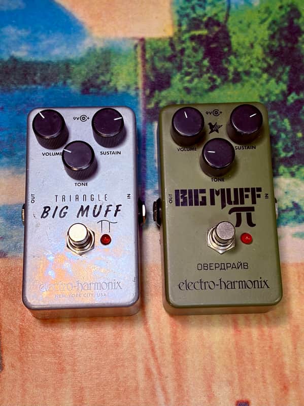Electro-Harmonix Big Muff Pi Stack! Triangle and Green Russian Reissues.