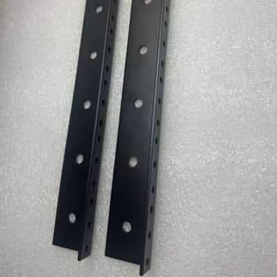 LASE 2 (One Pair) 2U / 2 SPACE Rack Rails 3.5" Lg Tapped 10/32" for Amplifier Rack image 8