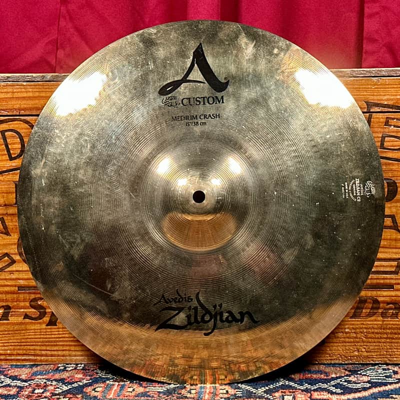 15" Zildjian A Custom Medium Crash Cymbal 1014g *Video* image 1
