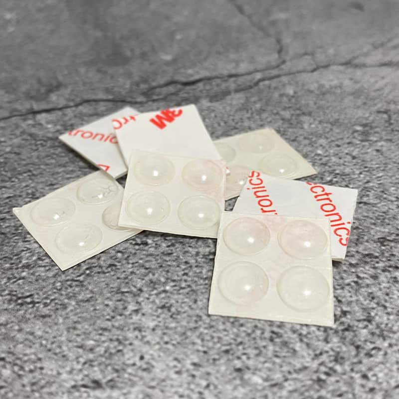 8x Clear Rubber Bumper Feet Bottoms Guitar Pedal Fx Effects 3m Adhesive Stick on Sticky Precut image 1