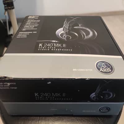 AKG K240 MKII Professional Semi-Open Back Studio Headphones 2010s - Black image 2