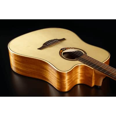 Lag T88DCE Tramontane 88 Dreadnought Cutaway Solid Spruce Top Khaya Neck 6-String Acoustic-Electric Guitar image 3