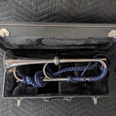 RON COLLIER ULTRA-RARE 'OLD GUARD' FIFE & DRUM CORPS CEREMONIAL TRUMPET w/CASE #10 image 1