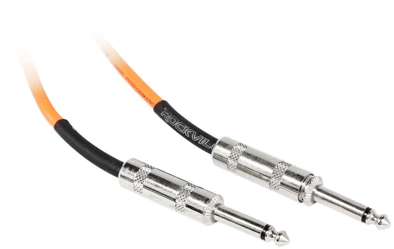 Rockville RCGT6.0O 6' 1/4'' TS to 1/4'' TS Guitar/Unbalanced Signal Cable-Orange image 1
