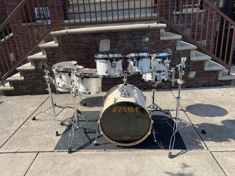 Tama Starclassic Birch 2000s 8 Pieces - White Silk image 1