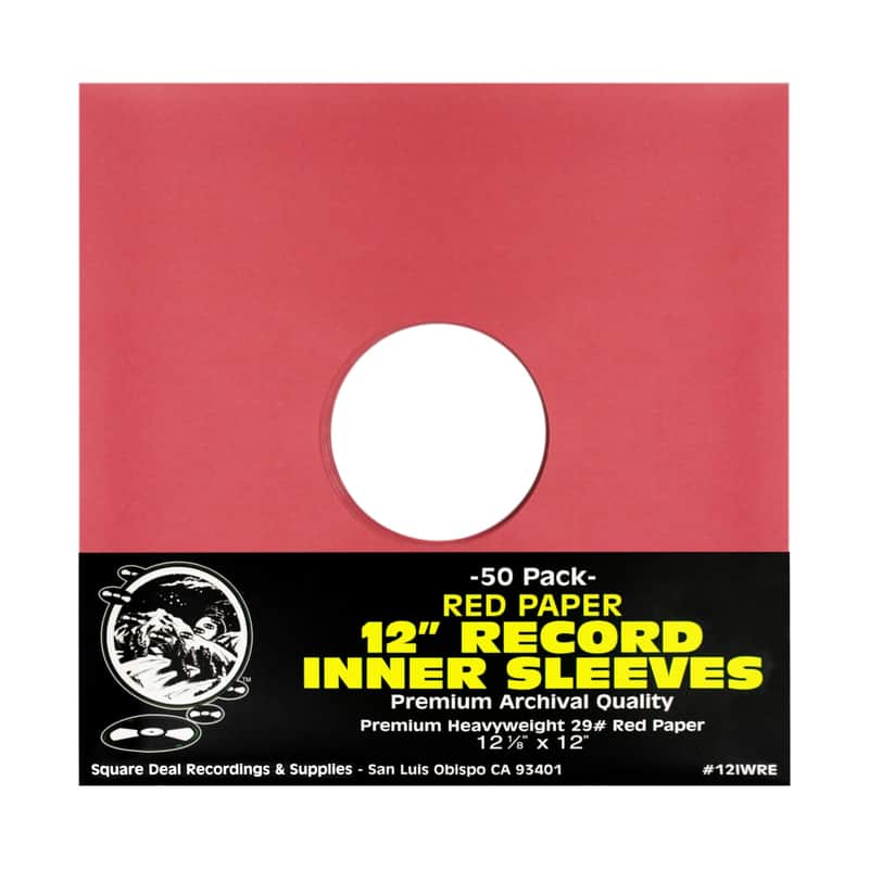 (50) 12" PREMIUM 29# RED Paper Vinyl LP Record Album Inner Sleeves ARCHIVAL image 1