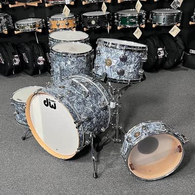 Peter Erskine's DW Jazz Series 12/13/14/16/20" Maple Gum Drum Set Kit with Matching 14" Snare in Silver Abalone image 3