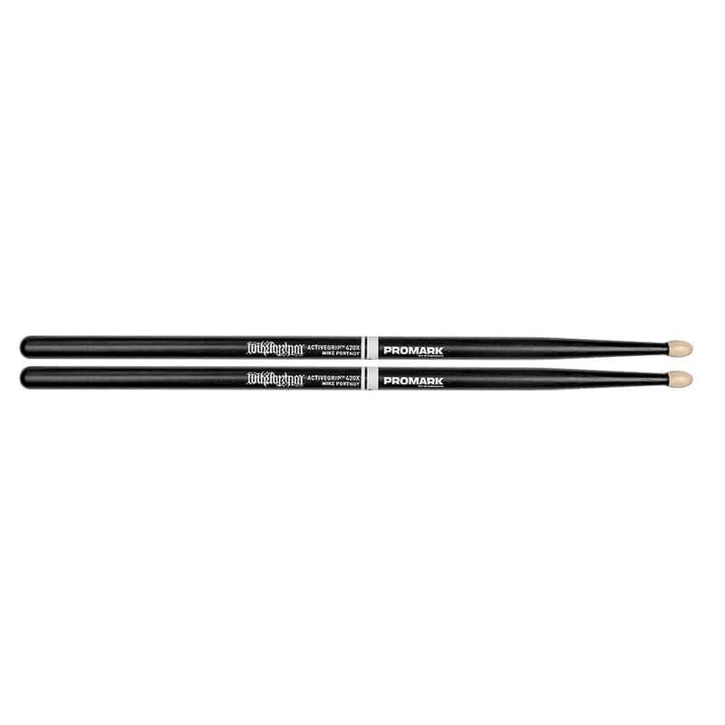 Pro-Mark TXMP420XW-AG Mike Portnoy ActiveGrip Hickory Oval Wood Tip Drum Sticks image 1