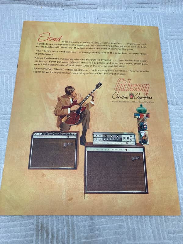 1962 Gibson Crestline Amplifiers Catalog and Price List image 1