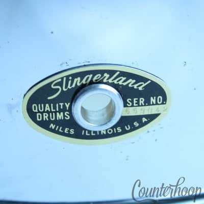Slingerland 14x5.5"Snare Drum COW Artist 8Lug 3Ply Maple No Re-Rings Vintage80s image 2