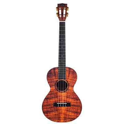 Mahalo Artist Elite Series Baritone Ukulele Photo Flame Koa With Bag (MA4KA-U) image 1