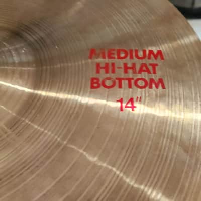 VINTAGE! Paiste 2002 Series Medium Hi-Hats 14" B20 Bronze 1973-79 Switzerland image 10