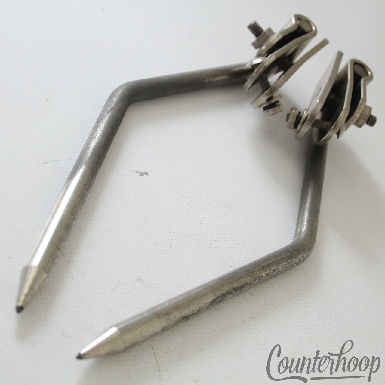 Ludwig/WFL Gull-Wing Bass Drum Spurs/Legs+Mounts Nickel Super Classic Vintage50s — main photograph
