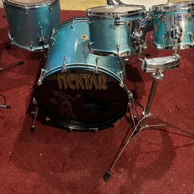 Ellis Drum Co. Blue Sparkle Custom 2013 - Turquoise Sparkle image 4