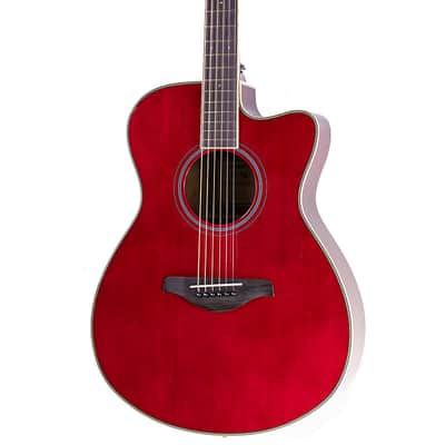 Yamaha FSC-TA TransAcoustic Concert Cutaway Ruby Red image 1