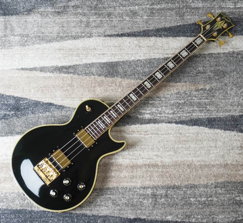 Greco EGB-850 Short Scale Les Paul Bass Black MIJ Fujigen Japan