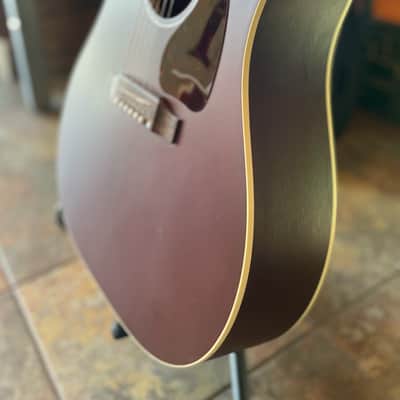 Gibson J-45 Special Acoustic Electric Guitar in Satin Wine Red w/ Gibson Case image 7