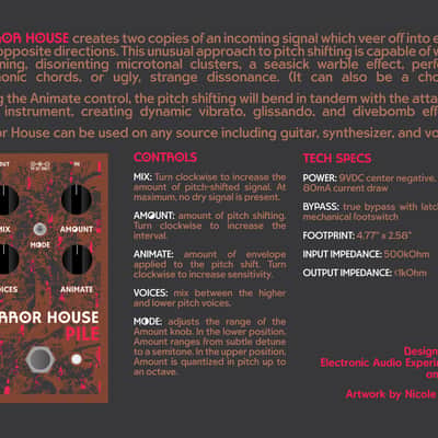 Electronic Audio Experiments Mirror House V2 Digital Pitch Shifting Modulator Effect Pedal - Bronze image 5