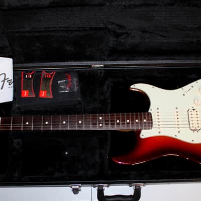 Fender Stratocaster Deluxe Plus HSS guitar 2014 Mystic Sunburst w/ Personality cards image 1