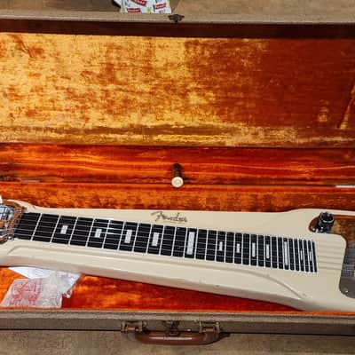 1962 Fender Fender Deluxe Lap Steel w/ OHSC + Legs + Nick Manoloff Slide • Desert Sand• Serial# 8263 image 3