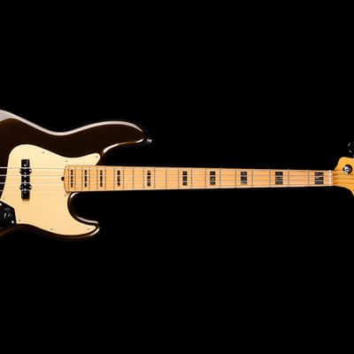 Fender American Ultra Jazz Bass with Maple Fretboard 2023 - Texas Tea image 2