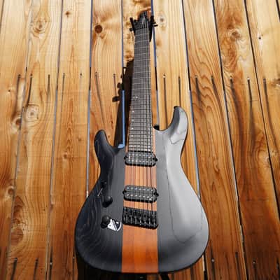 Schecter DIAMOND SERIES C-7 Rob Scallon - Satin Dark Roast Left Handed 7-String Electric Guitar image 7