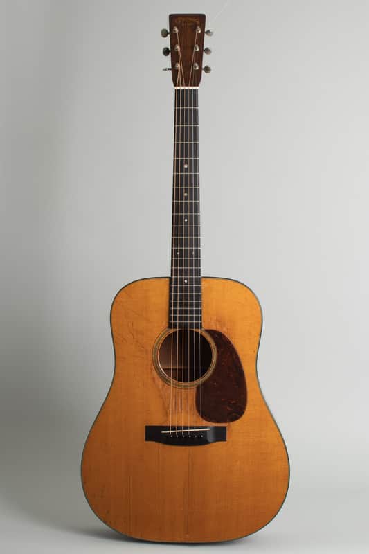 C. F. Martin  D-18 Flat Top Acoustic Guitar (1936), ser. #64384, molded black plastic hard shell case. image 1