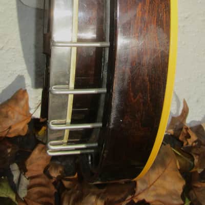 Gibson TB-00 Tenor Banjo, Early 1950's, One Piece Flange, Brass Tone Ring, Hang Tags, Case image 14