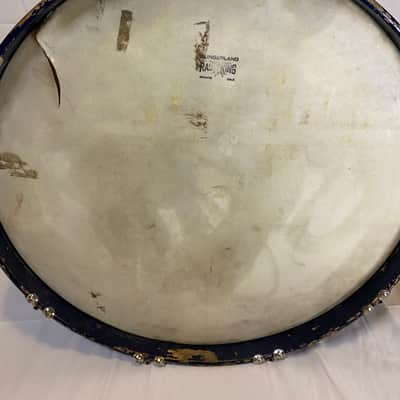 Slingerland Swingster Ensemble 22x12 Bass Drum and 14x5.5 Student Model Radio King 1955-1959 Blue/silver duco image 9