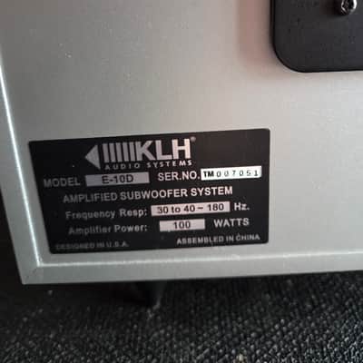 KLH Amplified Subwoofer/satellite system 2000's ?? - Grey image 12